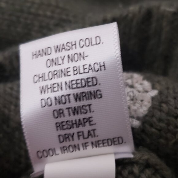 Croft & Barrow Sweater Size M Christmas Embroidered Holiday Ramie Silk Full Zip - Picture 9 of 11